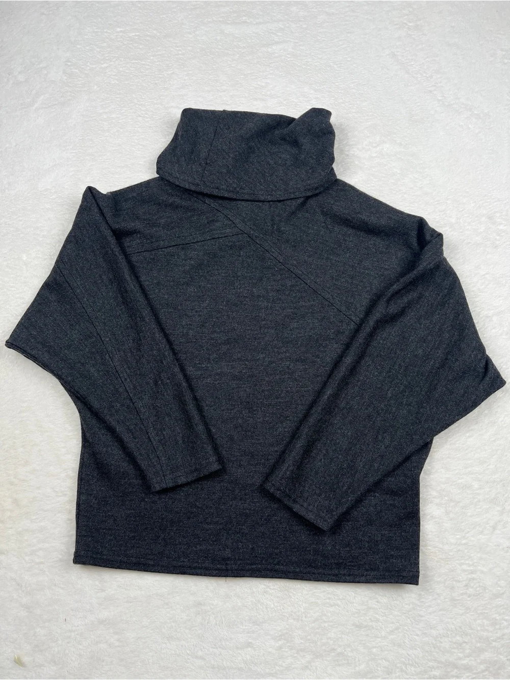 Vintage Dalton Pure Virgin Wool Sweater M 10 Gray USA Union Made Turtleneck
